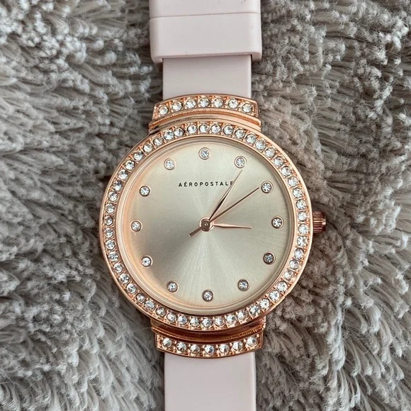 Aeropostale RoseGold PalePink watch